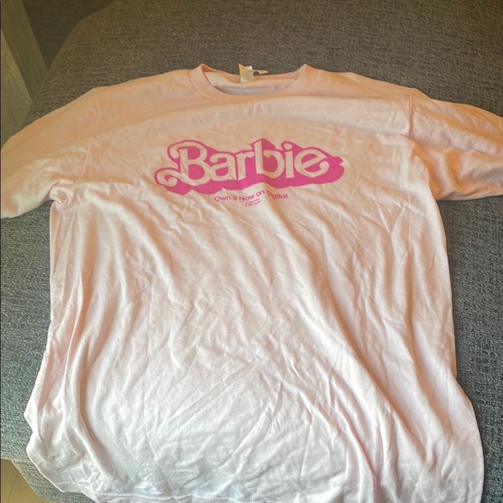 Mattel White and Pink Graphic Tee